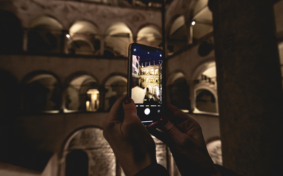 immagine notturna del Castello del Buonconsiglio