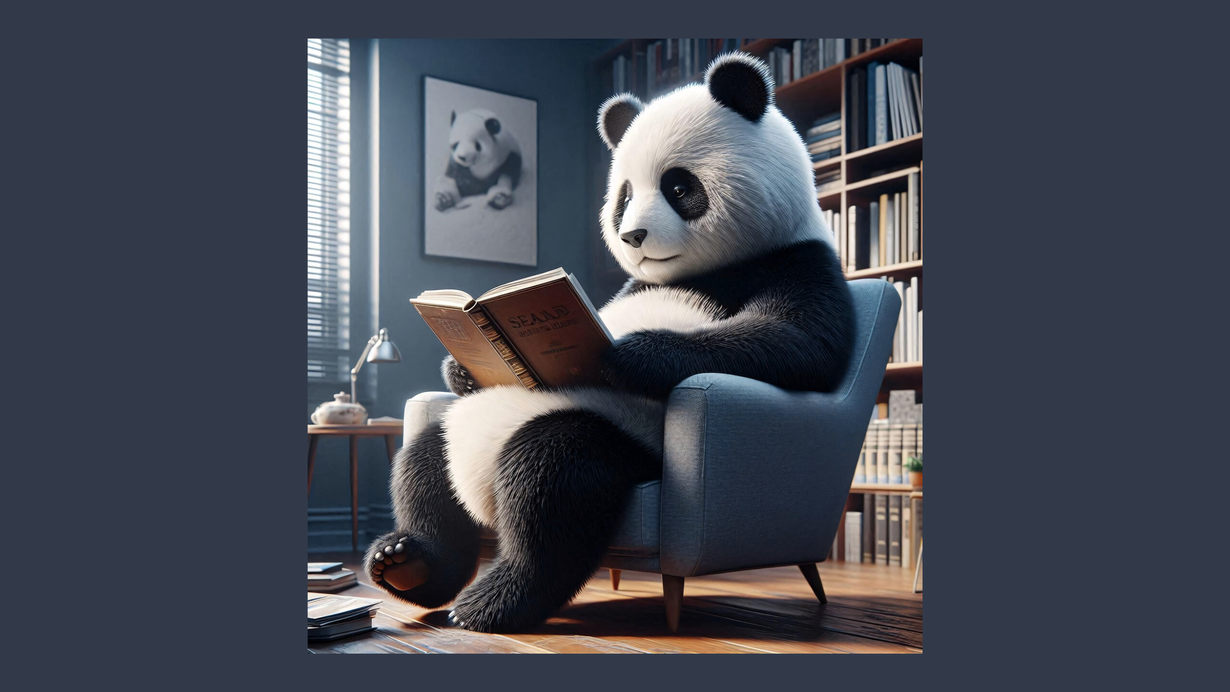 panda che legge