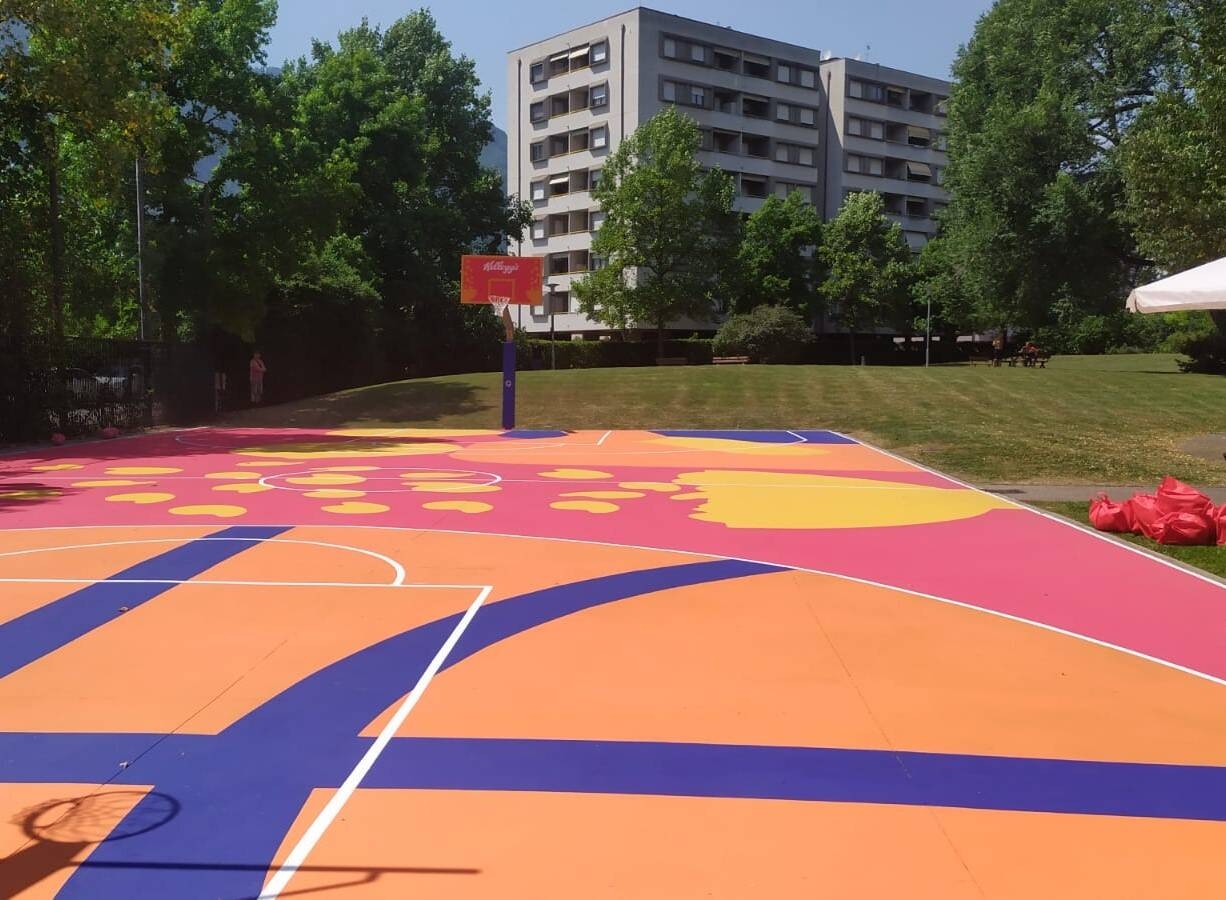 Immagine: Playground da basket presso il Parco R.L. Montalcini